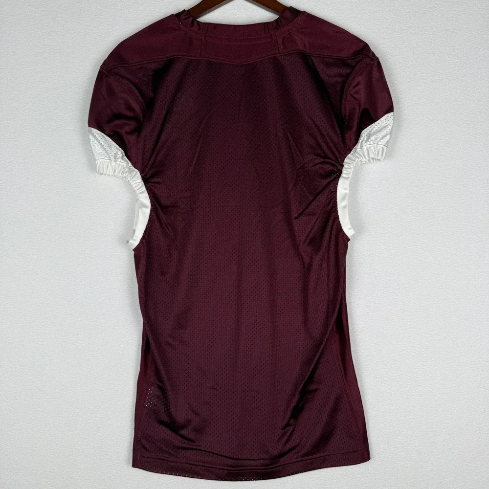 NEW Adidas Press overage Footbal Jersey Mens M Burgundy White Embroidered‎ Mesh